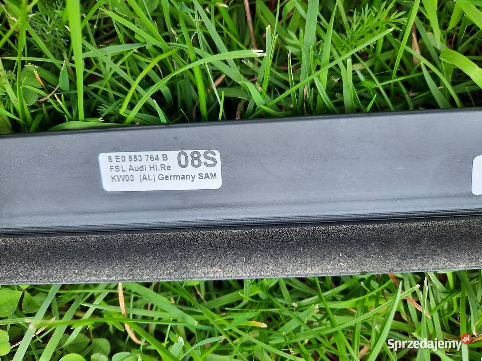 Listwa zgarniająca na drzwi Audi A4 B6 chrom Szczerbice