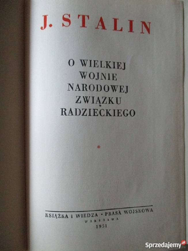 O wielkiej wojnie narodowej Związku historia, archeologia Książki naukowe i popularnonaukowe łódzkie Łódź
