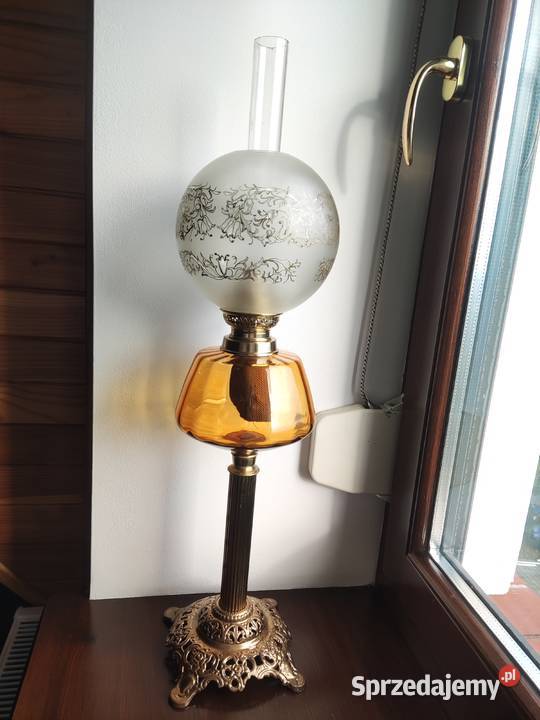 Stara francuska lampa naftowa 663 XIX wiek Antyki małopolskie Kraków