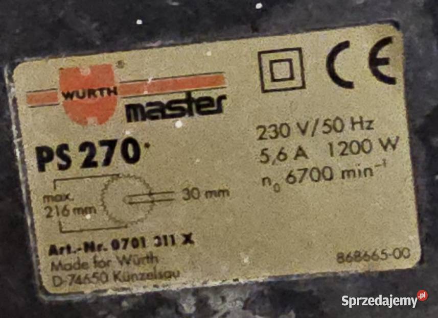 Piła ukośnica Wurth 270 Koszalin