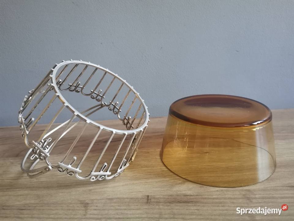 Stara posrebrzana cukiernica cukierniczka szkło Antyki Katowice