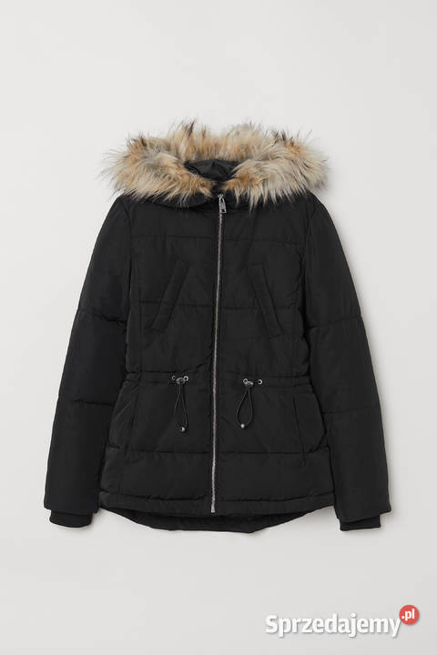 czarna kurtka pikowana HM xxs 32 kaptur ściagacz kujawsko-pomorskie Toruń