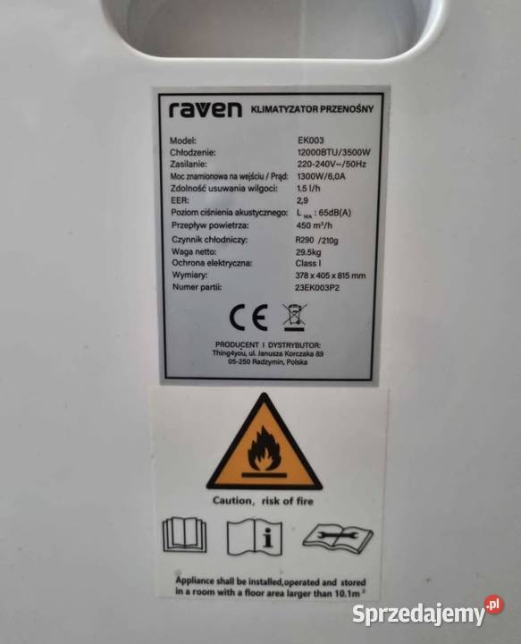 Raven klimatyzator tanio nowy