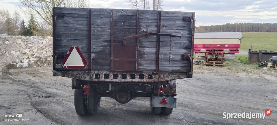 Przyczepa rolnicza wywrotka Jednoosiowa Metalowa Stupsk