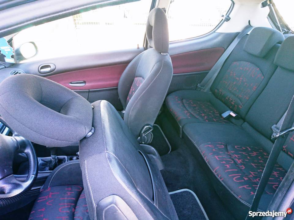 Czarny Peugeot 206 XS 20 HDI bogate wyposażenie 1997cm3 śląskie Rybnik
