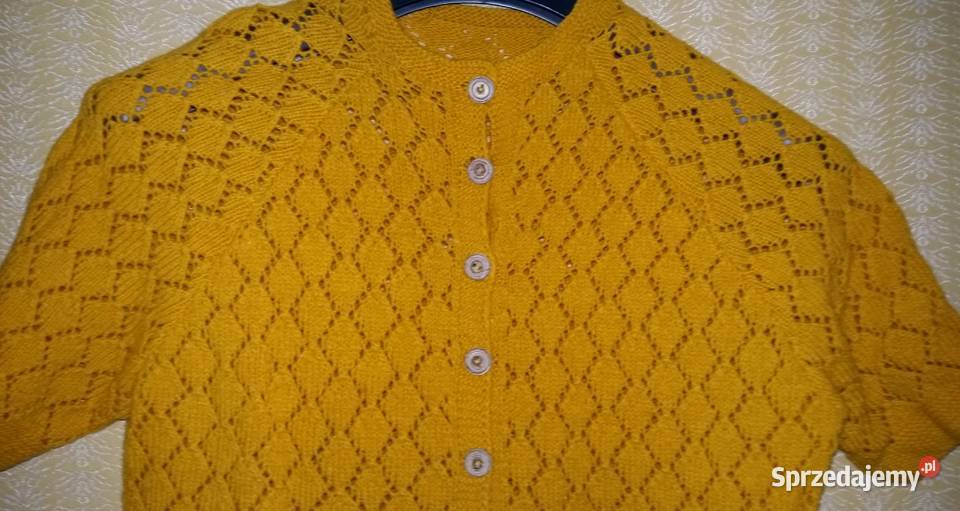 Bluzka ażurowa na drutach rozpinanarękaw krótki łódzkie Łódź