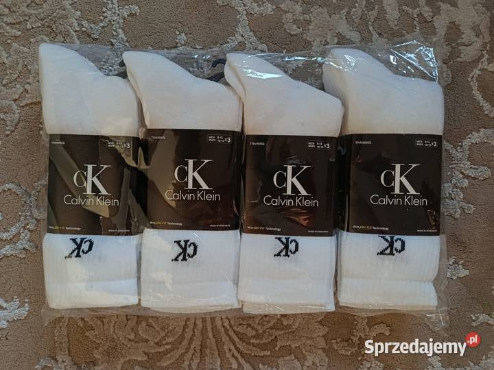 Skarpety męskie Calvin Klein białe 12pak rozmiar