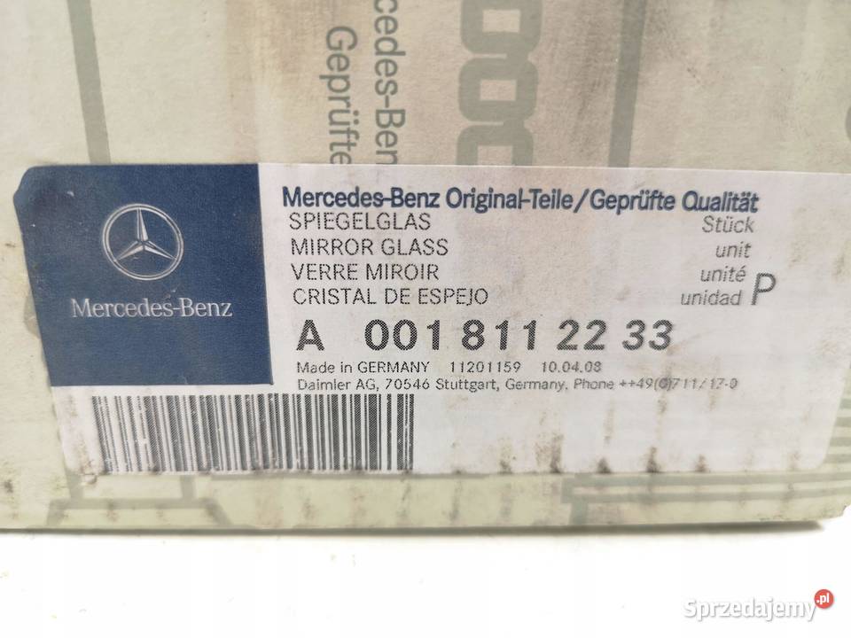 WKŁAD LUSTERKA PANORAMICZNEGO MERCEDES ACTROS 96