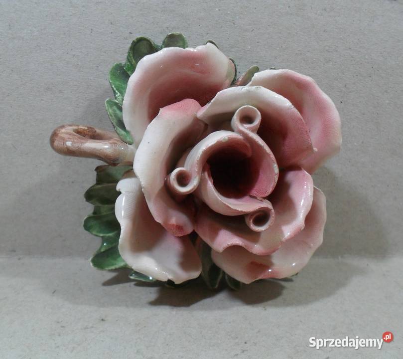 Róża Ceramiczna Capo di Monte odcienie różowego Kraków