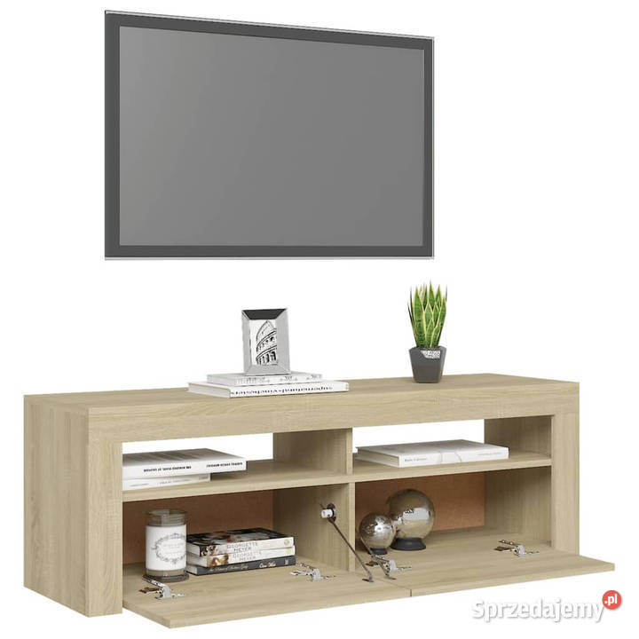 Szafka pod TV z oświetleniem LED dąb sonoma Warszawa sprzedam