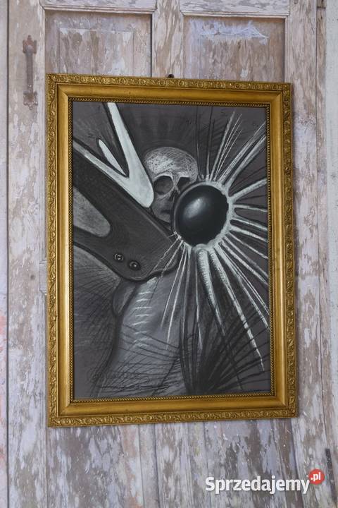 Franciszek Starowieyski Obraz Pastel Szkłem Kraków sprzedam