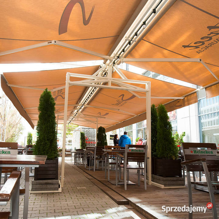 Markiza wolnostojąca Duetto 4m x 5m Architektura ogrodowa małopolskie Kraków