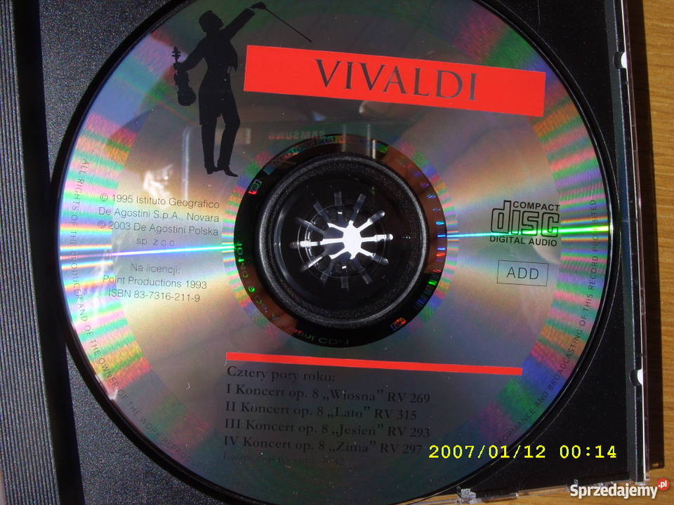 Klasyczna CD VIVALDICZTERY PORY ROKU Muzyka