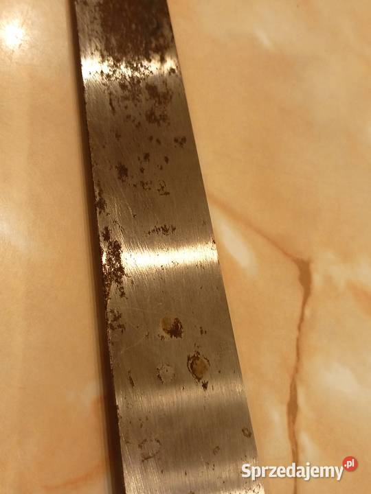 Nóż PRL stal węglowa brudna 42 Łódź sprzedam