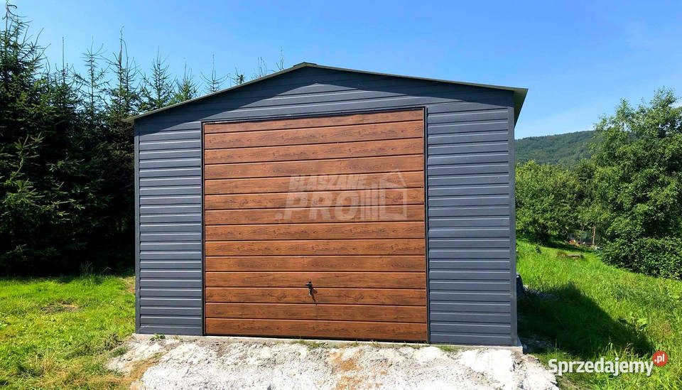 Garaż blaszany 5x5 Brama uchylna antracyt samodzielny podlaskie Białystok
