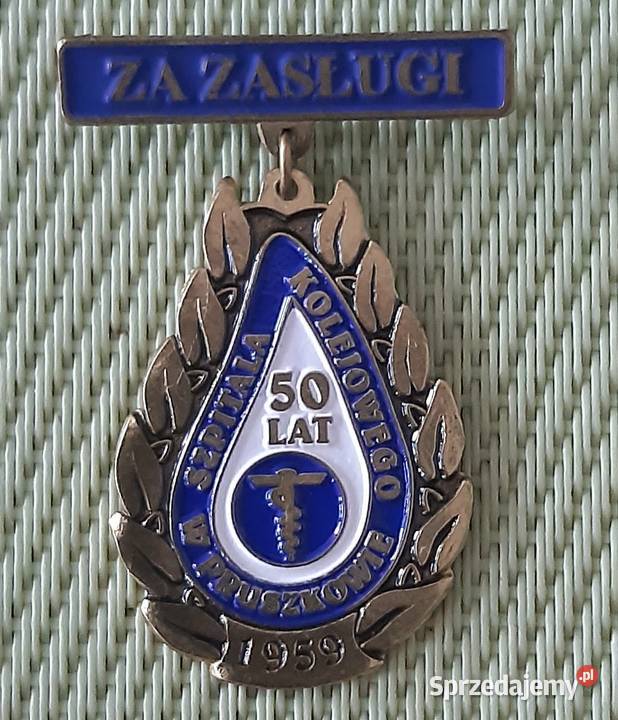 Medal odznaka 50 lat Szpitala Kolejowego w mazowieckie Pruszków