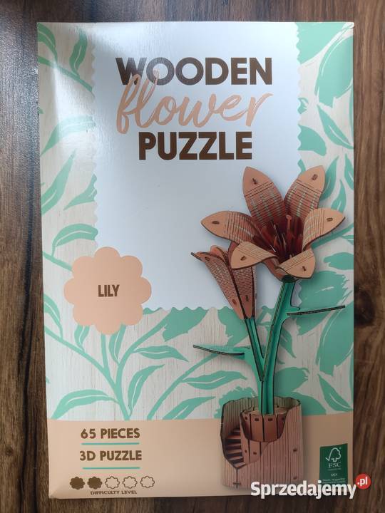 Drewniane puzzle 3D Lilie małopolskie