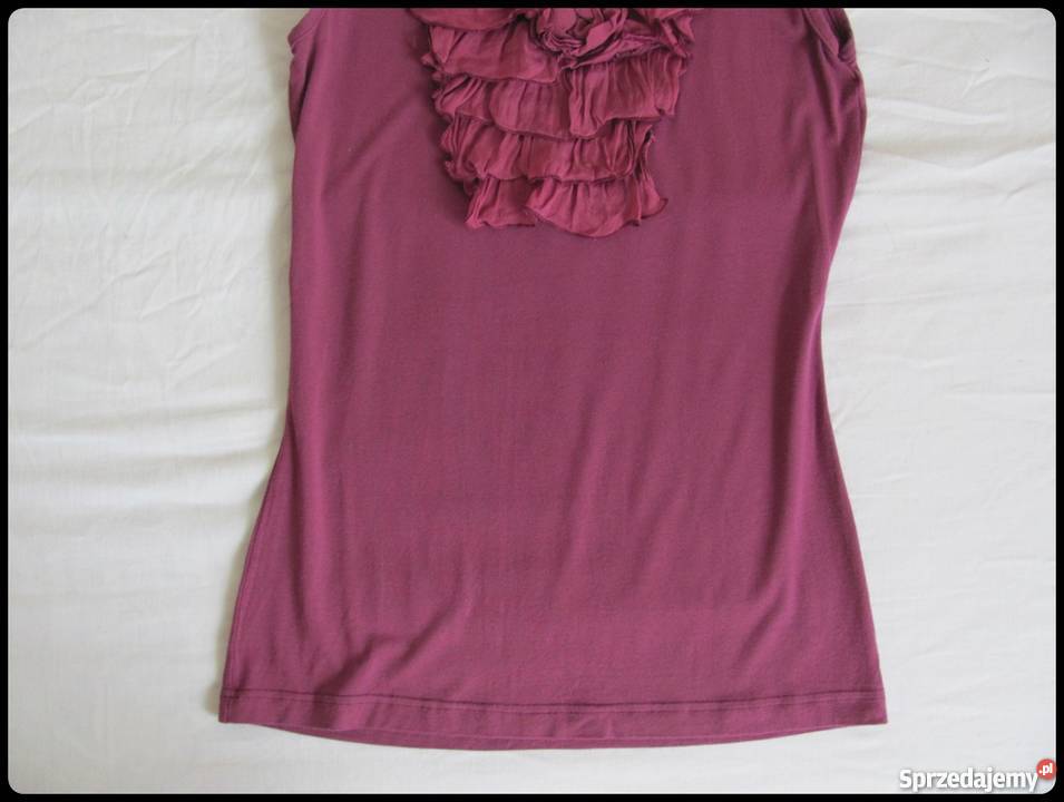 Bluzka damska z ozdobą rozmiar M krótki Płock