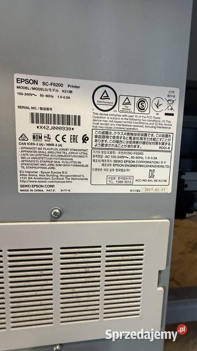 Drukarka sublimacyjna EPSON SureColor SCF6200 małopolskie Kraków