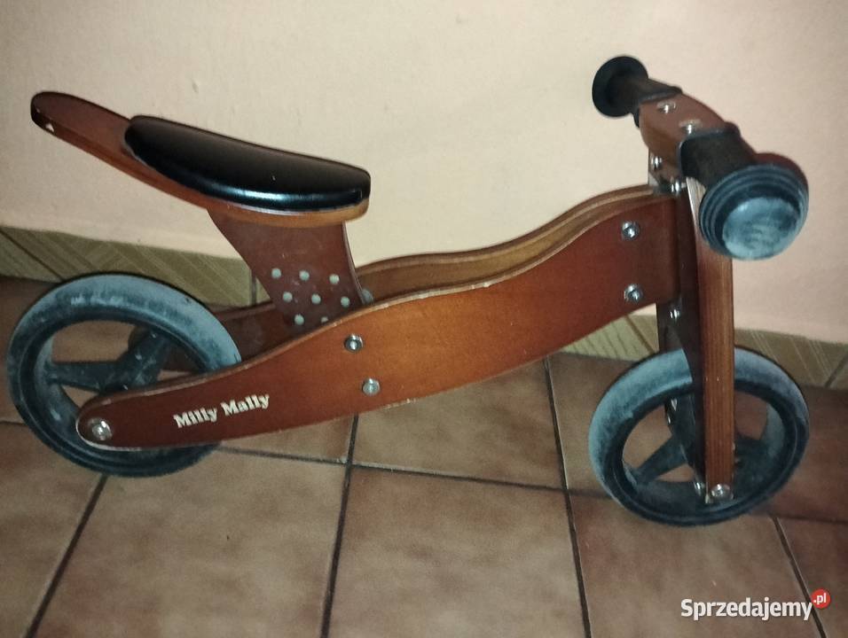 Rowerek drewniany dziecka brązowy/beżowy sprzedam