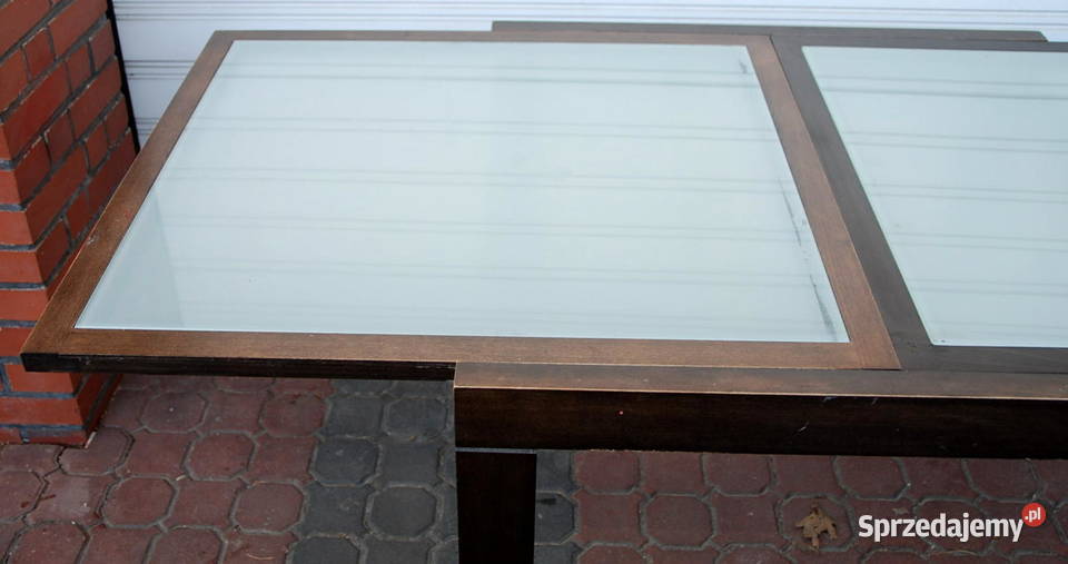 Prostokątny rozkładany szklany stół kuchenny Warszawa