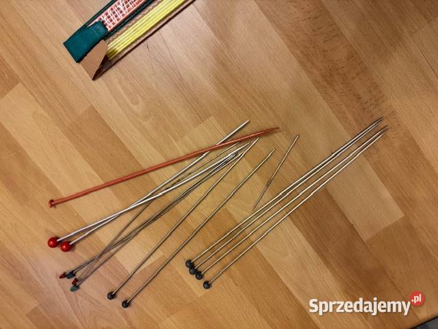 Zestaw drutów do robienia na drutach z czasów Częstochowa