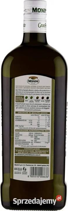 6x 1 l Monini GranFruttato Olio Vergine 6 litrów sprzedam