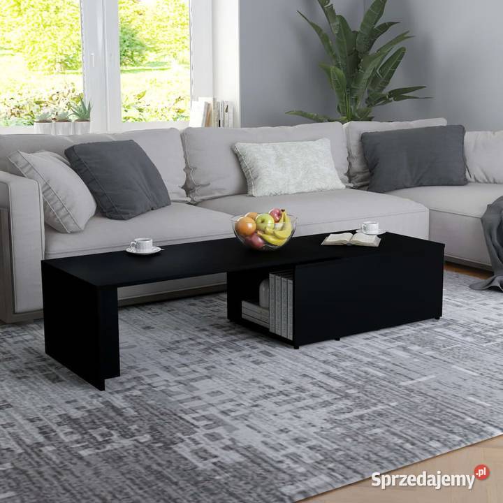 vidaXL Stolik kawowy czarny materiał mazowieckie Warszawa sprzedam