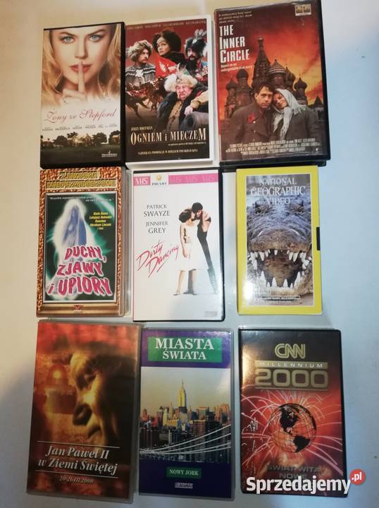 Filmy Video VHS do magnetowidu 9 sztuk Filmy sprzedam
