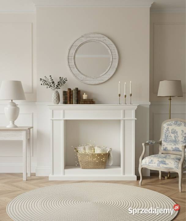 portal kominkowy atrapa kominka kominek z drewna Jeleśnia