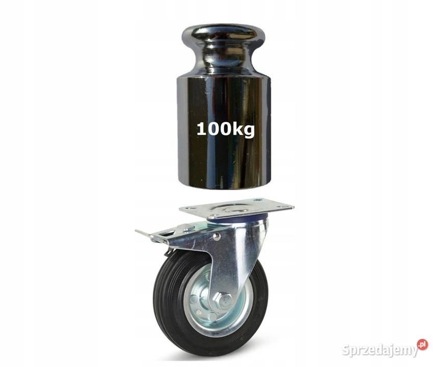 Koło transportowe z Hamulcem 125mm 100 z Gumy Kółka Meble Kozienice