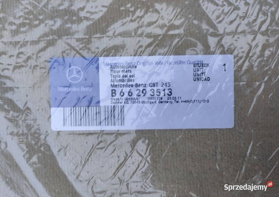Dywaniki OE welurowe W245 W169 wielkopolskie Bolewice