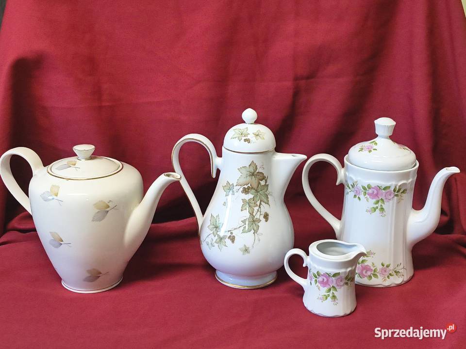 Zestaw porcelanowych dzbanków Niemcy Bawaria łódzkie Chorzew