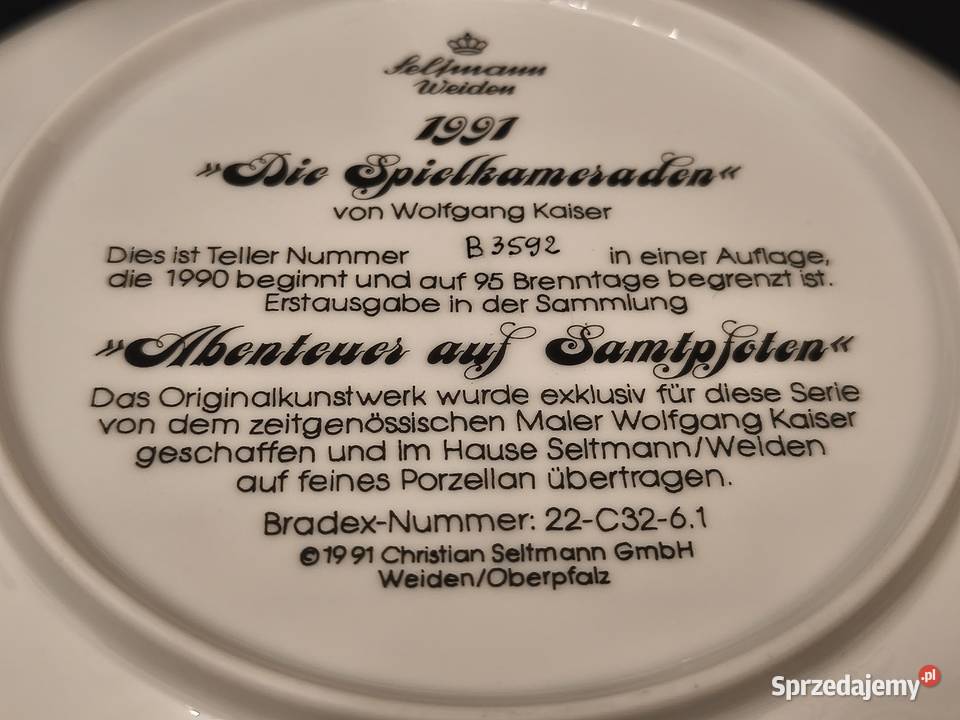 Talerz kolekcjonerski Seltmann Weiden lubelskie Chełm sprzedam