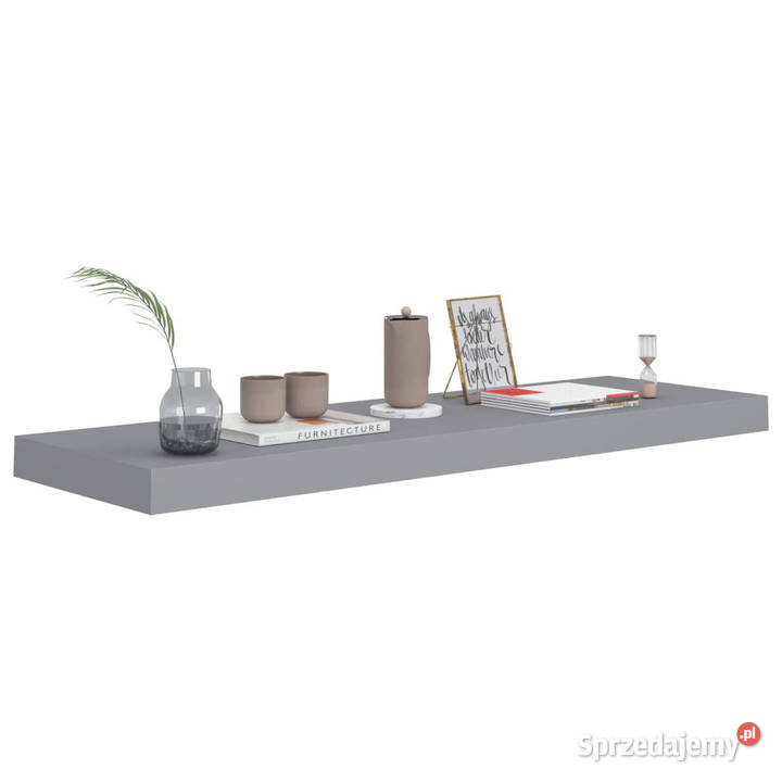 Półki ścienne 2 szare 80 x 235 x 38 MDF WM323857 Półki mazowieckie Warszawa