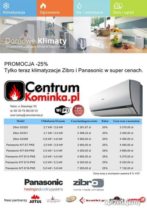 party Deliberate bottleneck Radom Promocja Klimatyzacja klima do domu firmy Zibro 3.1 kW -  Sprzedajemy.pl