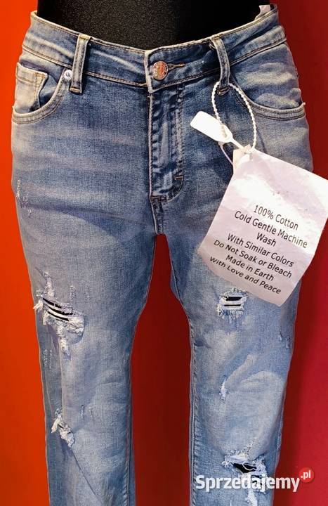 Jeansy dziurami Rozmiar 38(M) Bolesławiec sprzedam