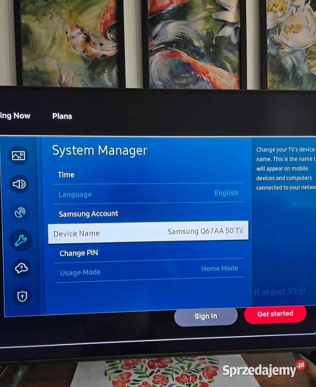 Na sprzedaż Samsung Q67AA 50 TV w stanie 50cale mazowieckie Warszawa