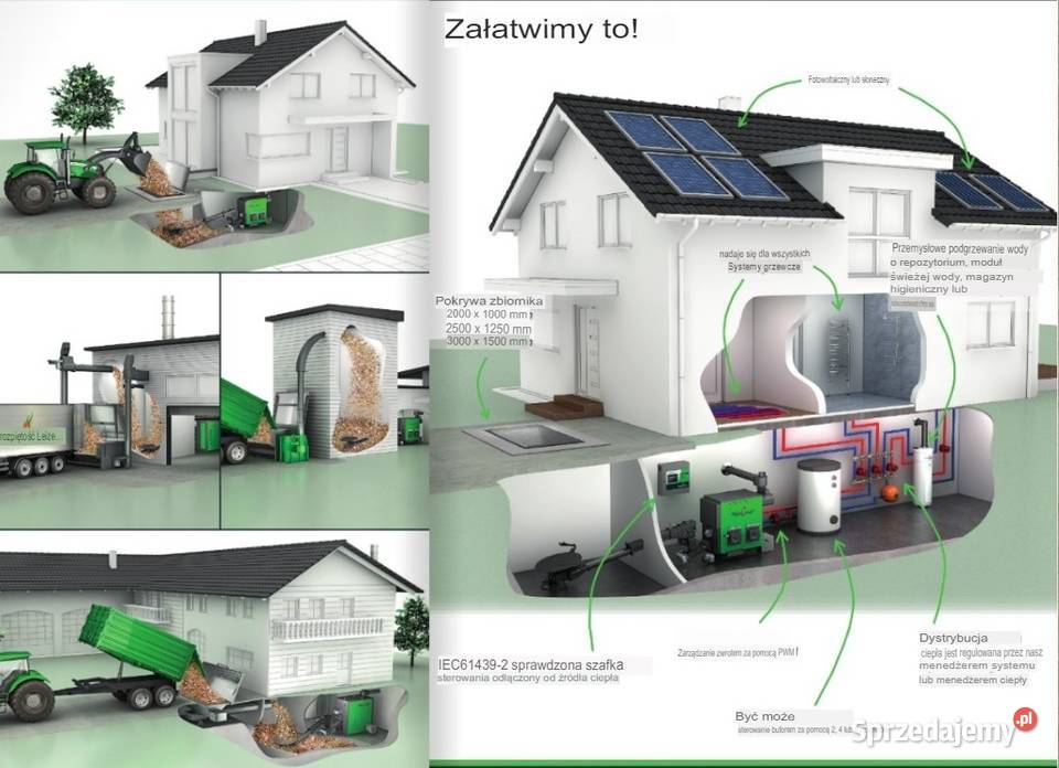 Piec na Trociny Zrębki Wióra Odpady