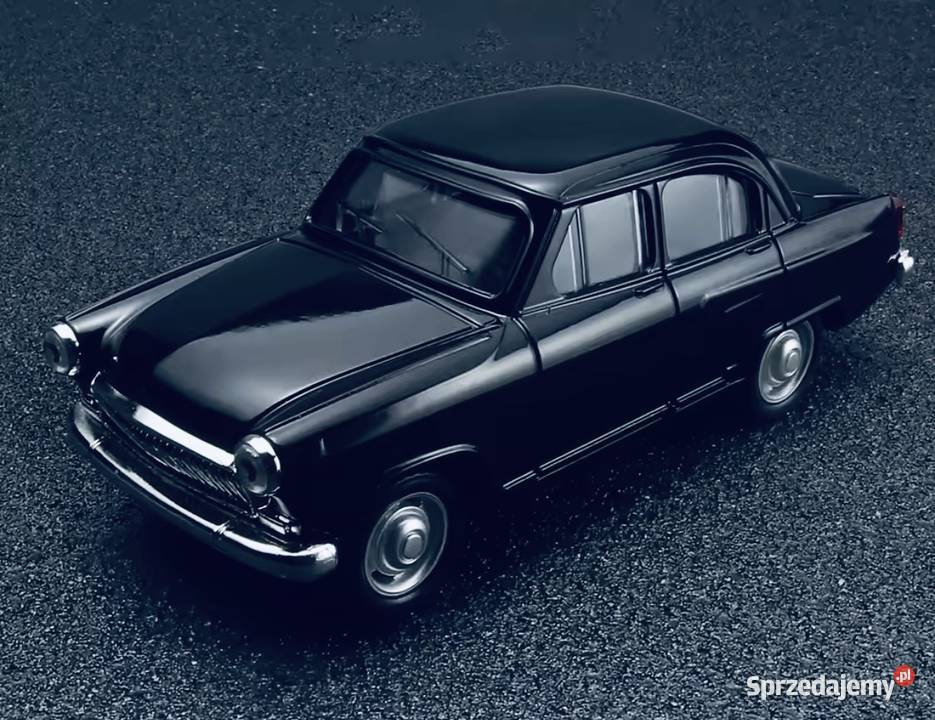Czarna Volga GAZ21 klasyczny model samochodu do