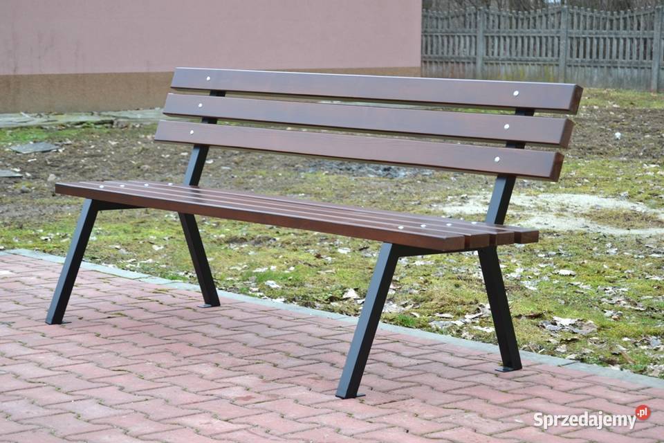 ŁAWKA stalowa z oparciem PARKOWA OGRODOWA Ławy i ławki Siedlce