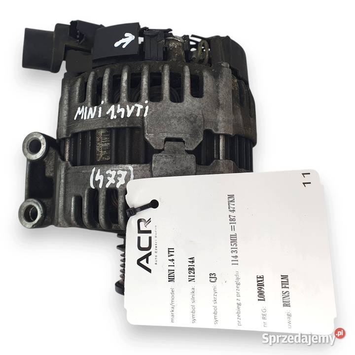 ALTERNATOR Mini Cooper R56 16 16V VTi 0121615027 osobowe Chełm