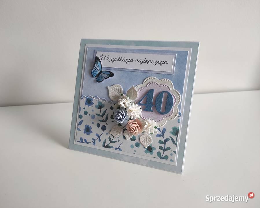 Kartka w pudełku ręcznie robiona na urodziny Rękodzieło Łódź sprzedam