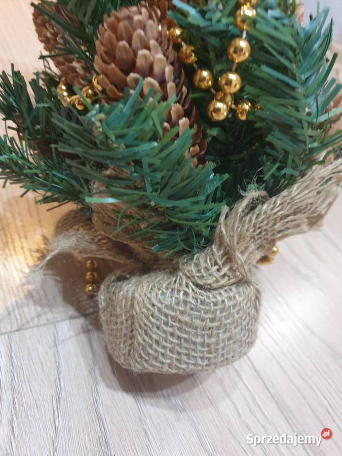 Mała choinka sztuczna naturalne szyszki 40 Radom