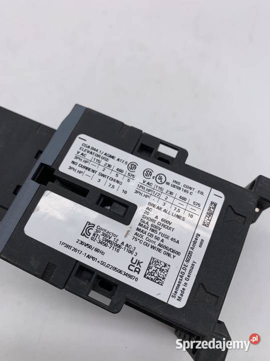 Siemens 3RT20171AP01 Stycznik mazowieckie