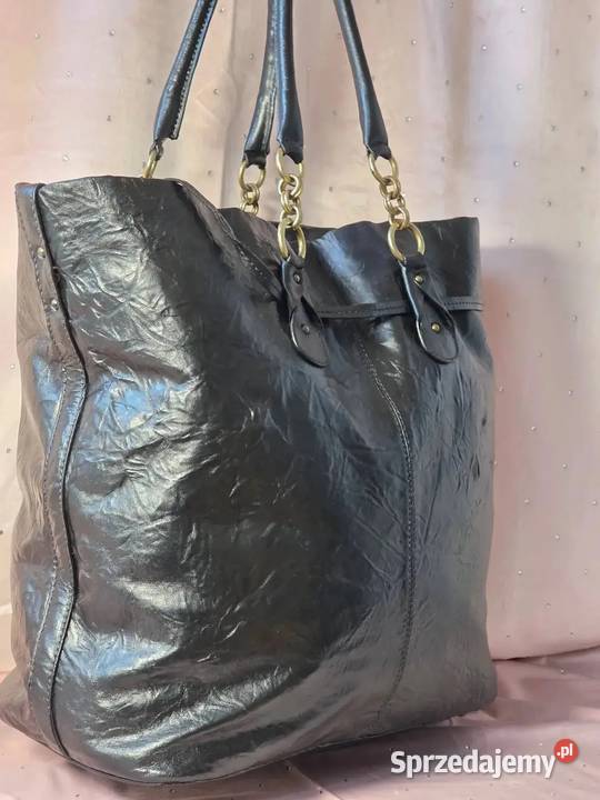 Duża Szoperka Escada XXL Vintage Skórzana 100 20cm