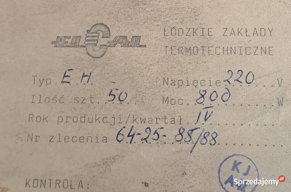 Grzałka prosta Typ EH 800W 230V 950mm łódzkie Skierniewice sprzedam