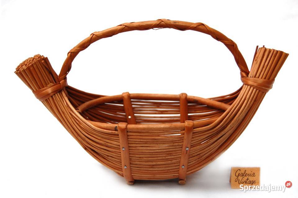 Koszyk kosz wiklinowy łódka 28 x 115 naturalna