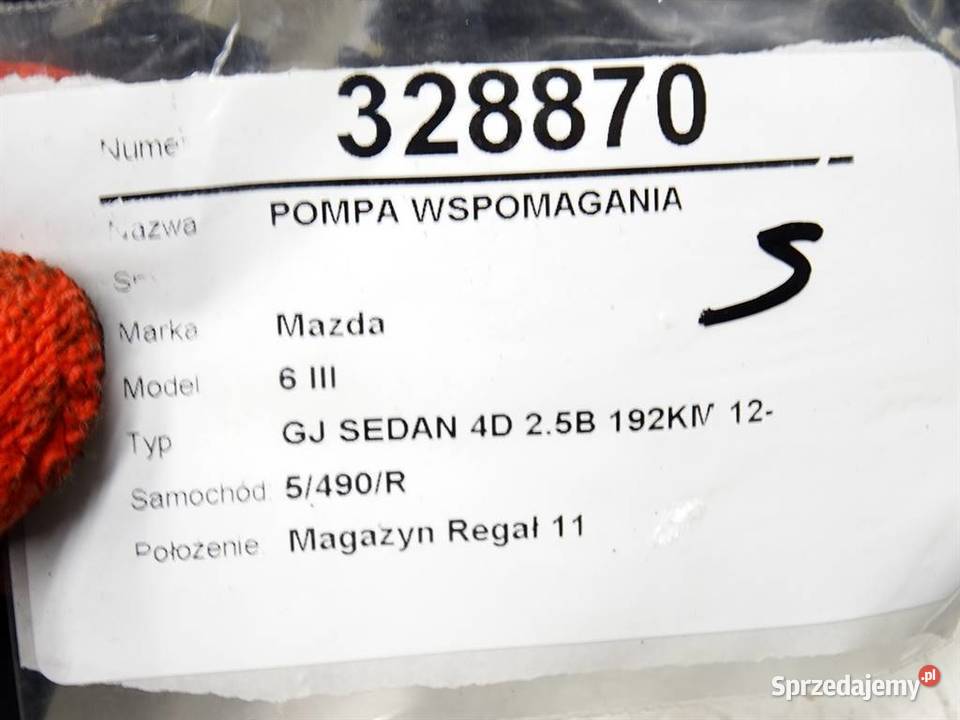 POMPA WSPOMAGANIA MAZDA 6 GJ Q003TA6184 25 192