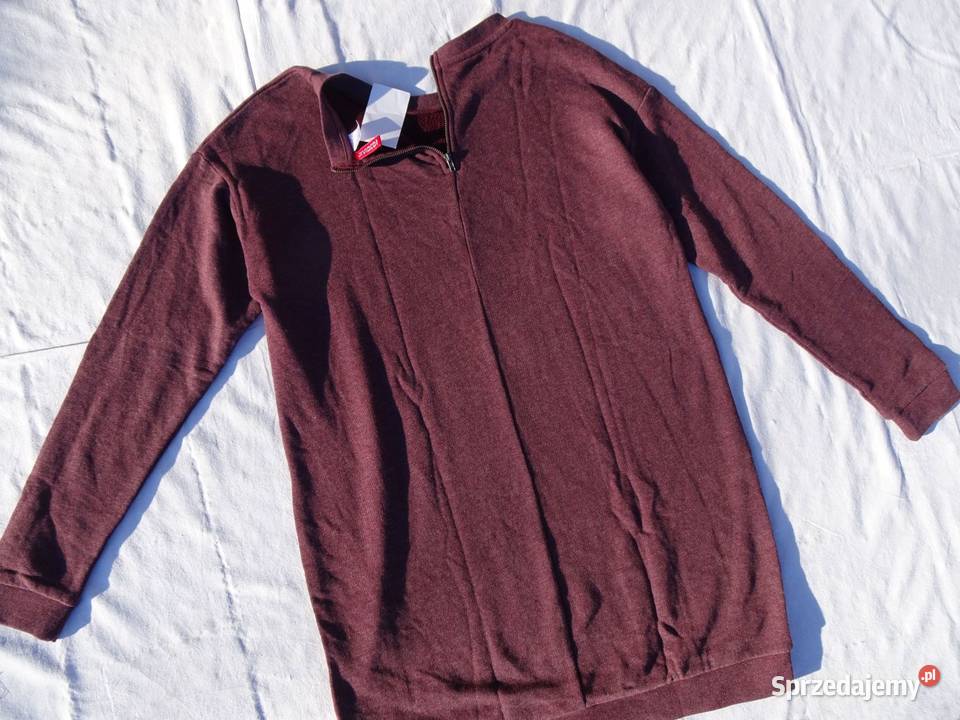 Burgundowa bluza sukienka dresowa HM S M Nowy Sącz